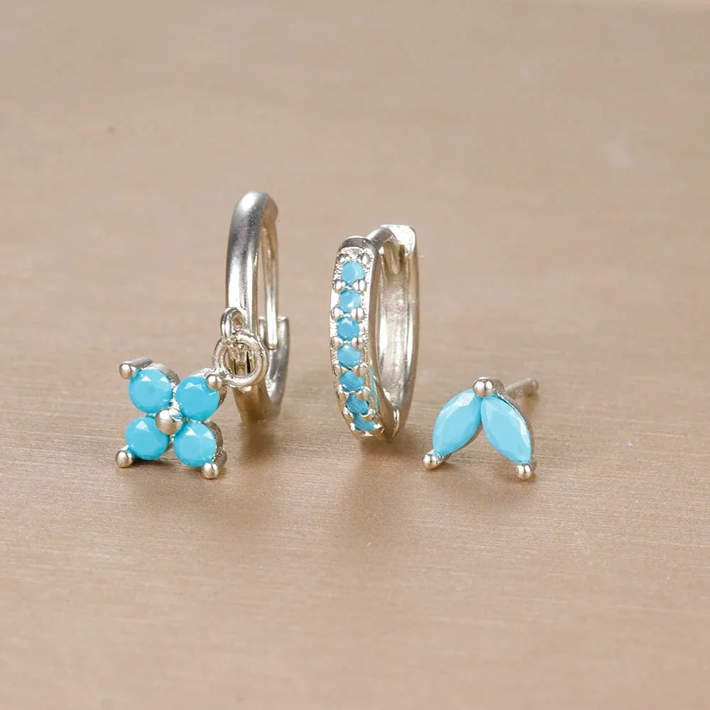 Blütenzauber™ – 3-teiliges Blumen-Ohrring-Set