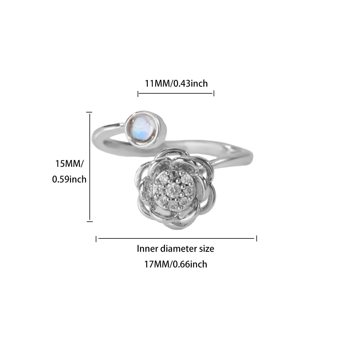 Sunflower Spinner – Eleganter Anti-Stress-Ring