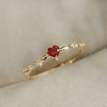Red Love – Eleganter Zirkon-Ring mit Herzdesign