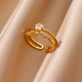 Golden Heart – Eleganter Zirkon-Herzring
