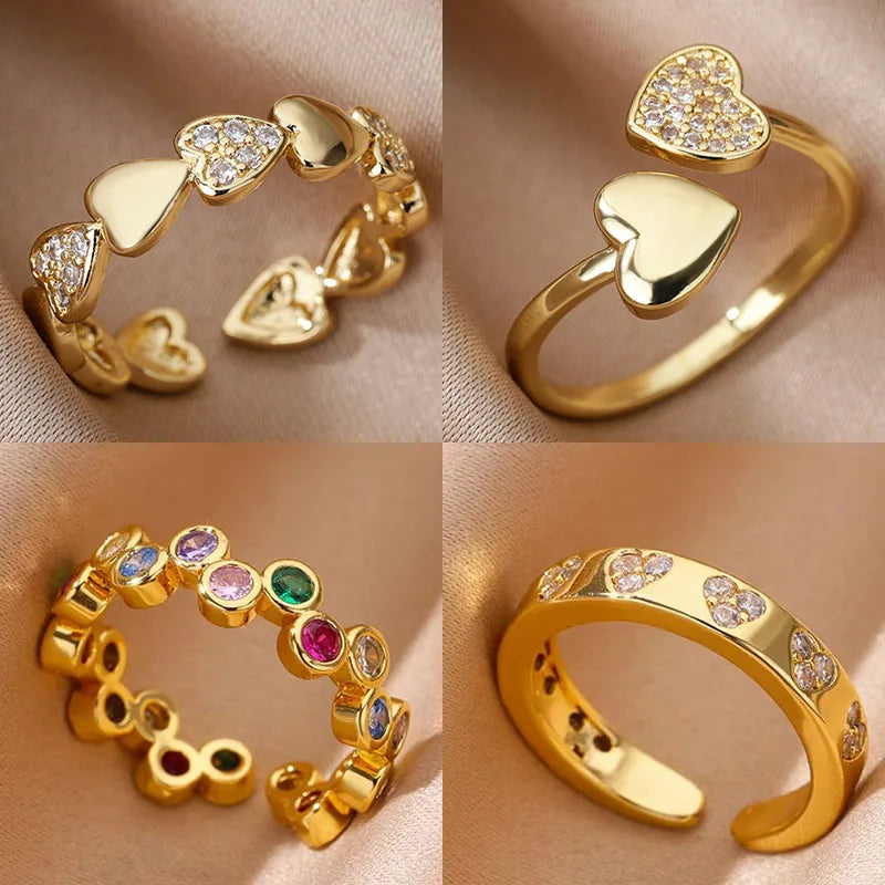 Golden Heart – Eleganter Zirkon-Herzring