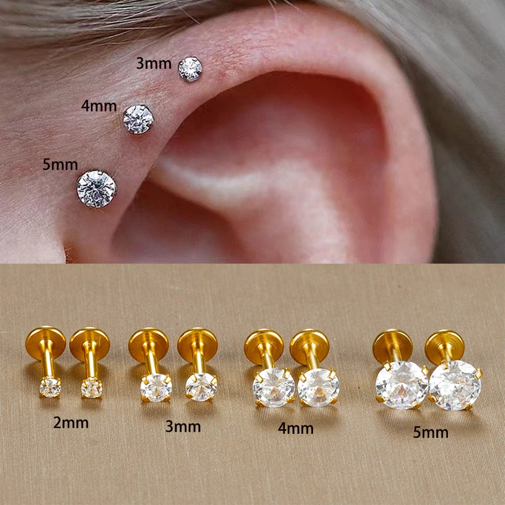 KristallPunkt™ – 2er Set Piercing-Schmuck