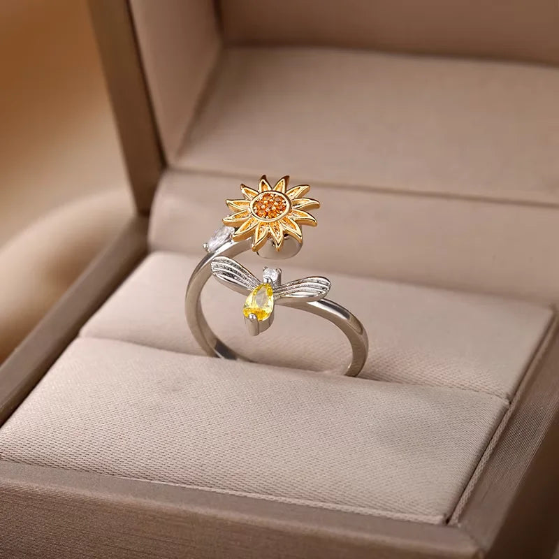 Sunflower Spinner – Eleganter Anti-Stress-Ring