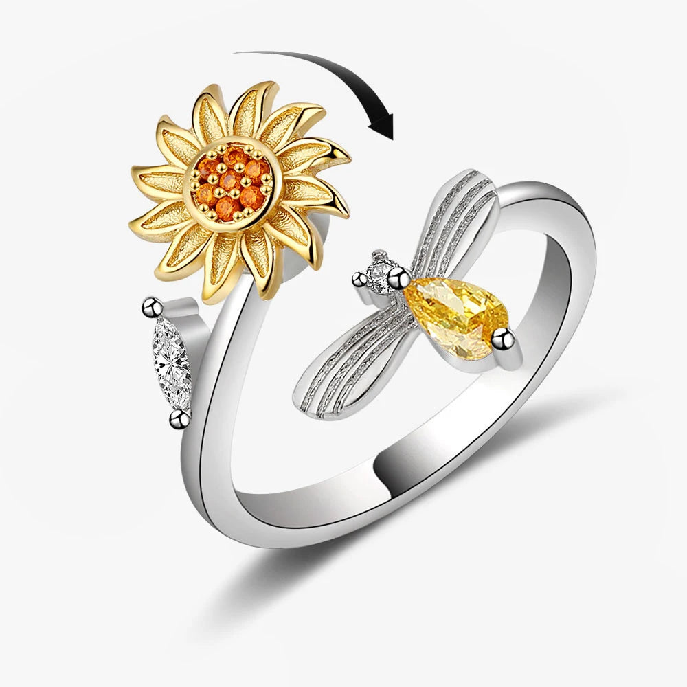 Sunflower Spinner – Bague Anti-Stress Tendance 🌻✨