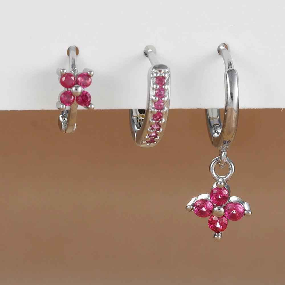 Blütenzauber™ – 3-teiliges Blumen-Ohrring-Set
