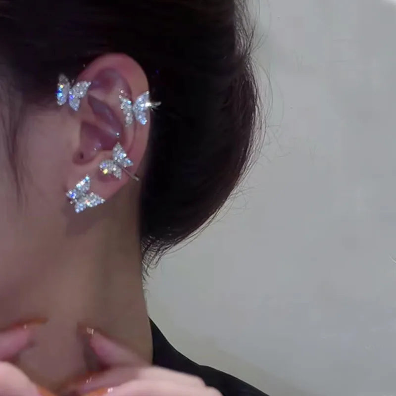 Butterfly Sparkle – Funkelnde Schmetterlings-Ohrclips