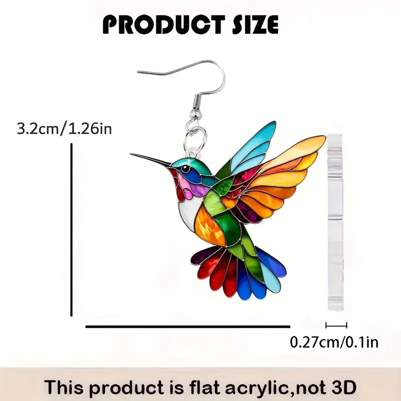 Hummingbird – Farbenfrohe Kolibri-Ohrringe