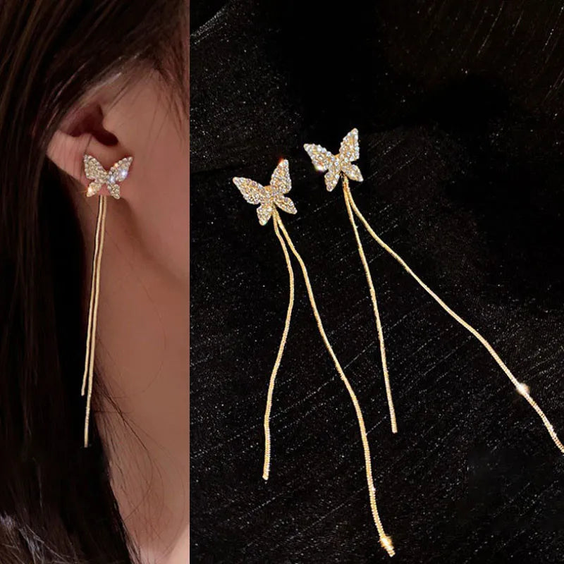 Golden Leaf – Elegante Blatt-Ohrringe mit Zirkon