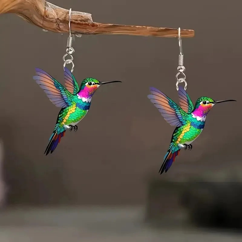 Hummingbird – Farbenfrohe Kolibri-Ohrringe